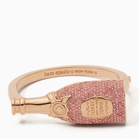 NWT Kate Spade Make Magic Rose Gold Champagne Bangle Bracelet ULTRA RARE - Picture 7 of 9